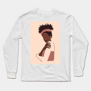 Beautiful Women Minimalistic Illustration Long Sleeve T-Shirt